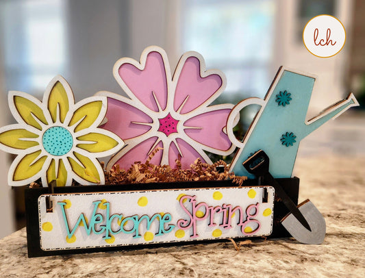 Welcome Spring in Style! Wooden Laser-Cut Interchangeable Shelf Sitter Inserts - Perfect for Refreshing Your Decor! (Inserts Only)