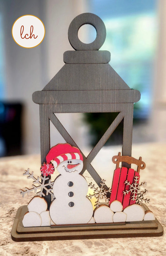 Snowman Winter Lantern Insert (Insert Only)