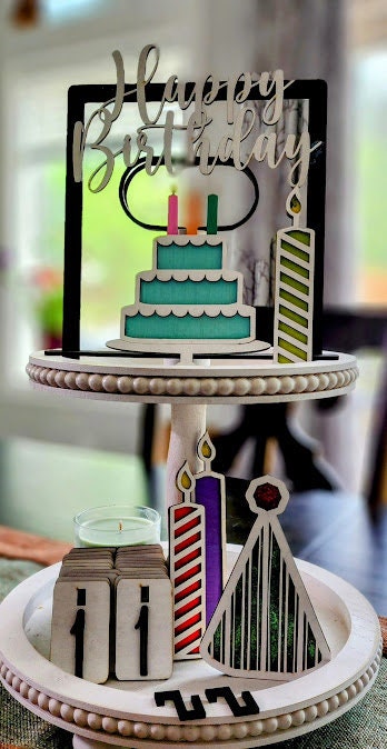 Happy Birthday Shelf Sitter Insert: The Perfect Addition to Your Celebration Décor (Insert Only)