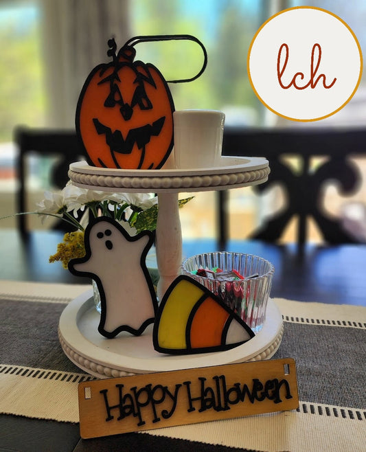 Boo-tiful Addition: Happy Halloween Shelf Sitter Insert (Insert Only)