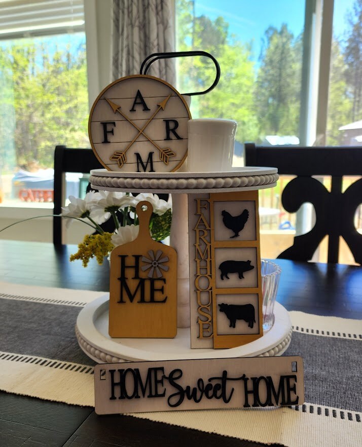 Rustic Charm Shelf Sitter: Handcrafted Farm Home Insert for Cozy Country Décor (Insert Only)