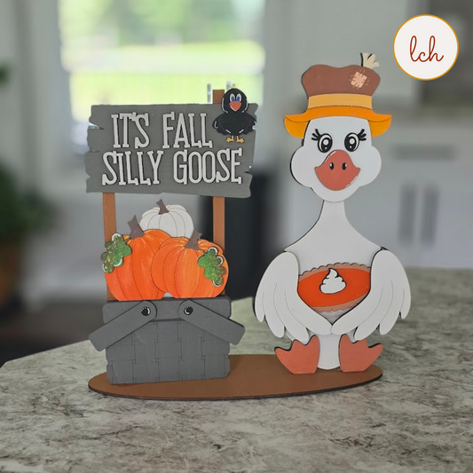 It's Fall Silly Goose Outfit | Interchangeable Mini Goose Clothes | Laser Cut Autumn Decor (outfit only)