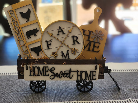 Rustic Charm Shelf Sitter: Handcrafted Farm Home Insert for Cozy Country Décor (Insert Only)