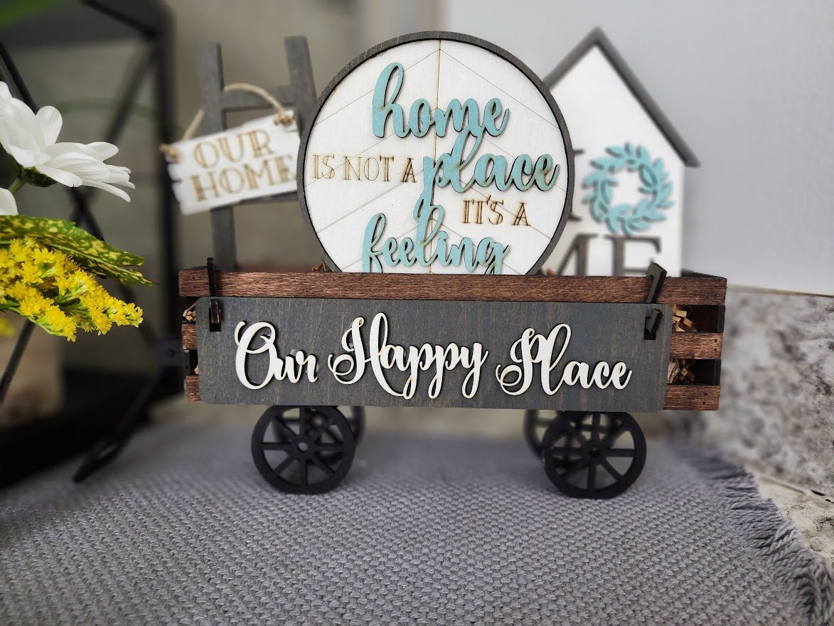 Spread Joy in Your Home with our Happy Home Shelf Sitter Insert (Insert Only)