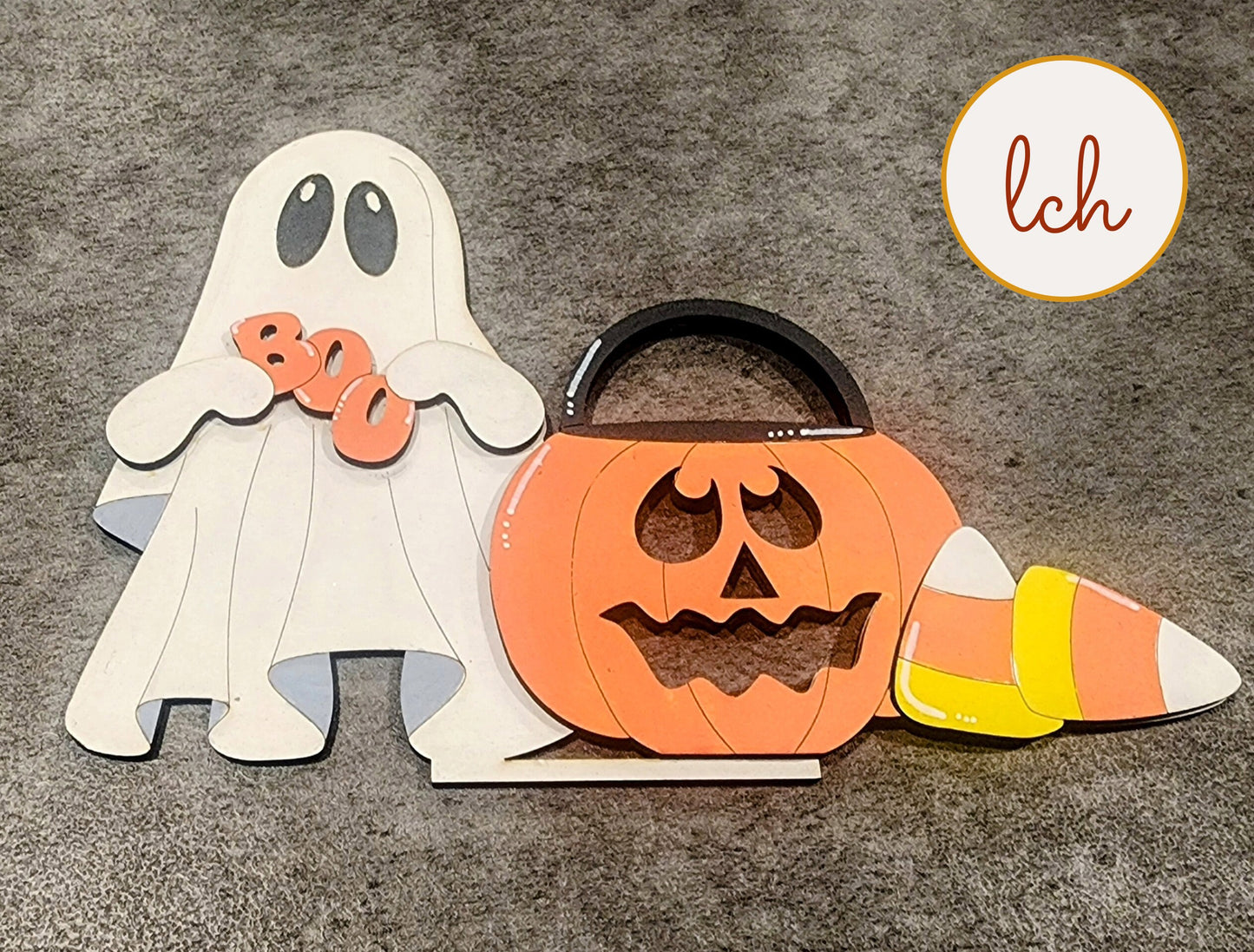 Boo Ghost & Pumpkin Halloween Lantern Insert (Insert Only)