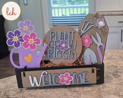 Plant Grow Bloom Spring Wagon/Shelf Sitter Insert (Insert Only)