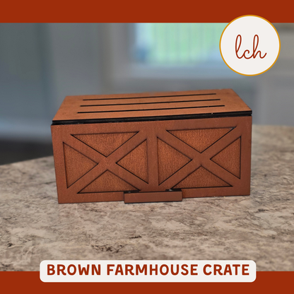 Trunk & Farmhouse Crate Interchangeable Base – Wooden Laser‑Cut, Hand‑Painted Seasonal Base (base only)