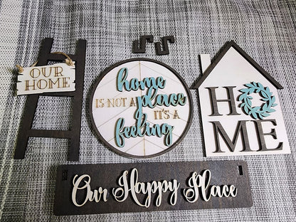 Spread Joy in Your Home with our Happy Home Shelf Sitter Insert (Insert Only)