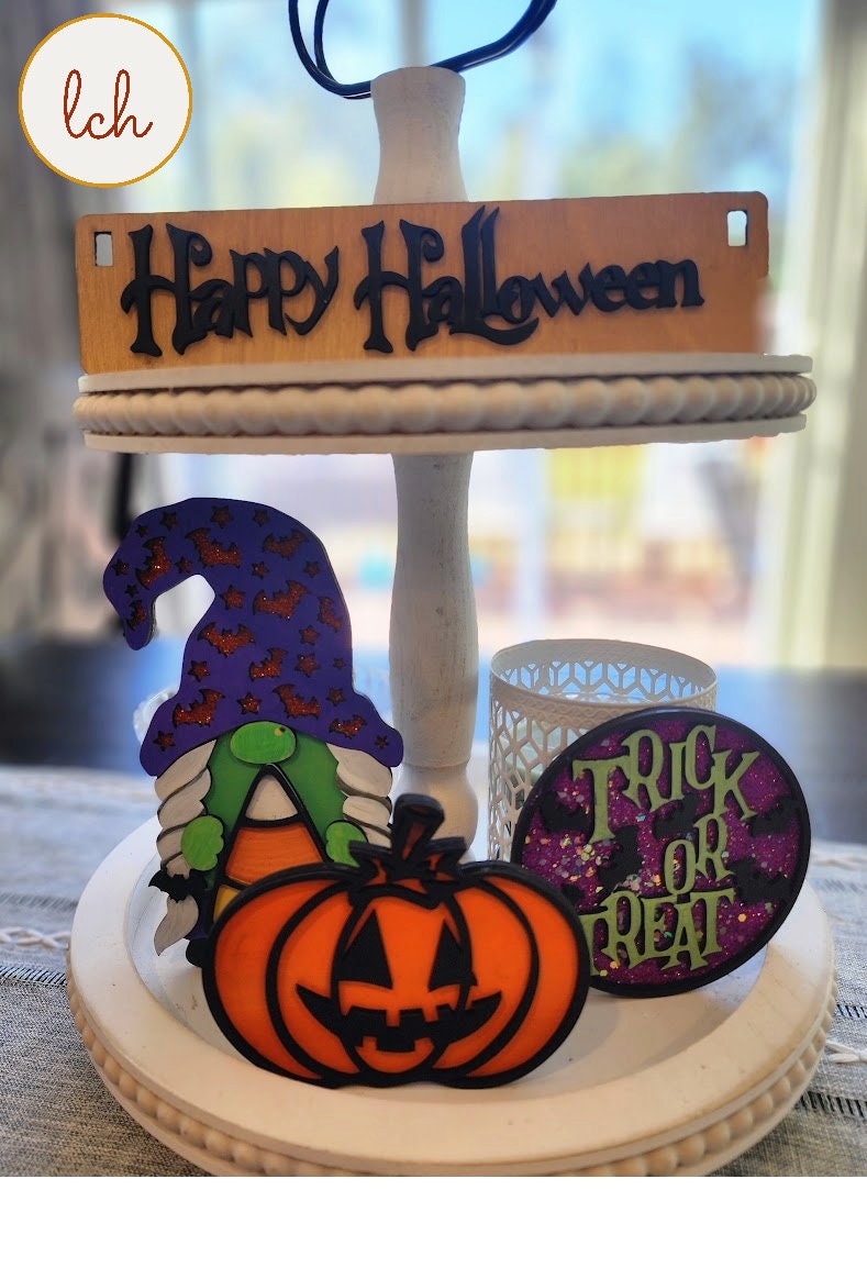 Enchanting Halloween Gnome Witch Interchangeable Shelf Sitter Inserts (Inserts Only)