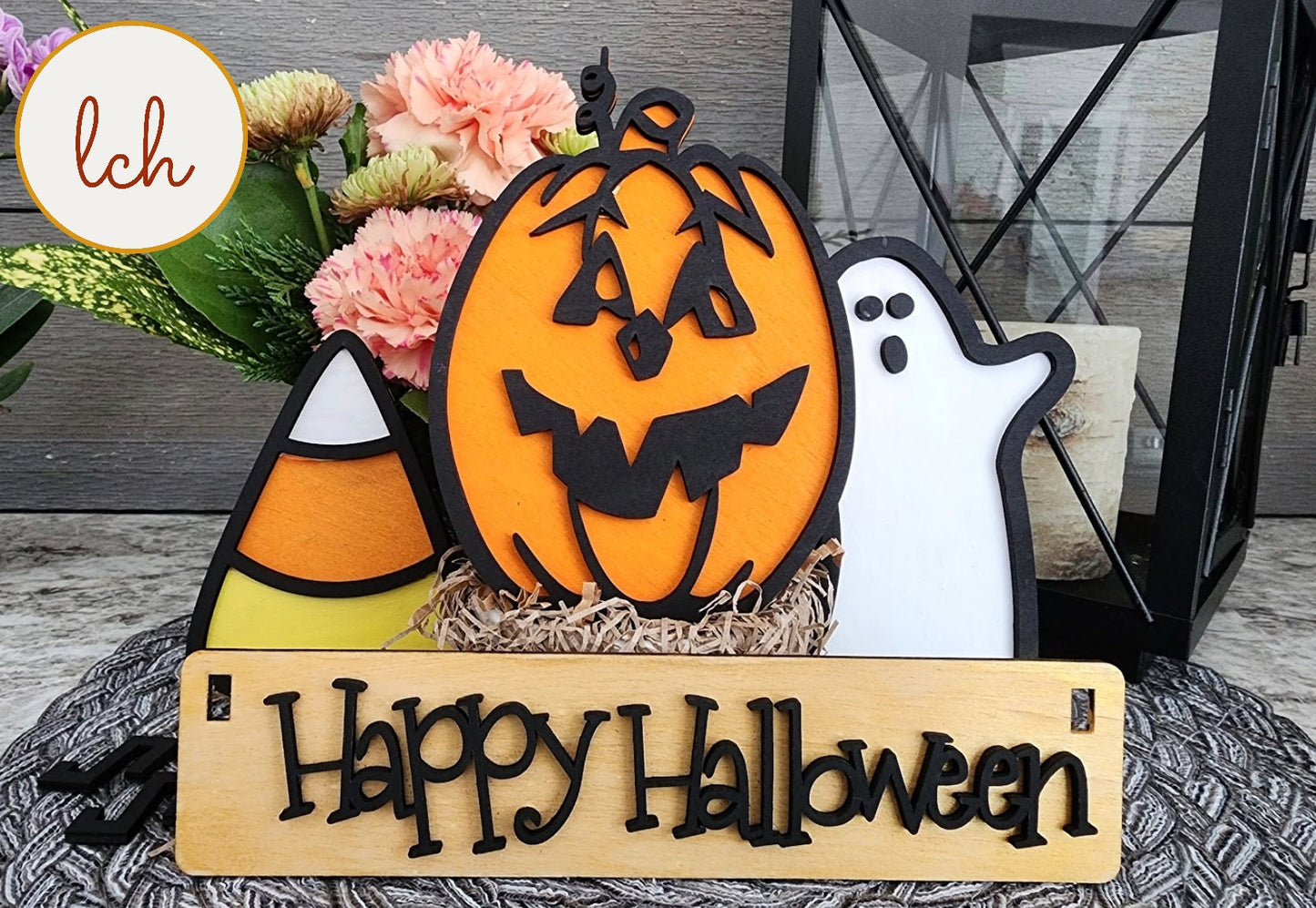 Boo-tiful Addition: Happy Halloween Shelf Sitter Insert (Insert Only)