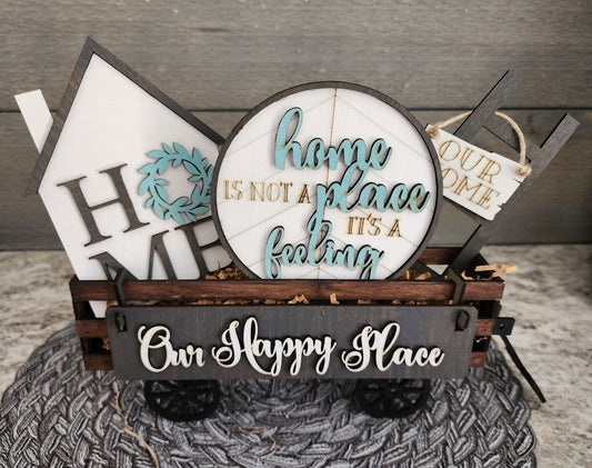 Spread Joy in Your Home with our Happy Home Shelf Sitter Insert (Insert Only)