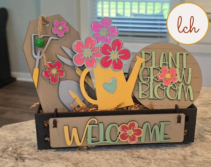 Plant Grow Bloom Spring Wagon/Shelf Sitter Insert (Insert Only)