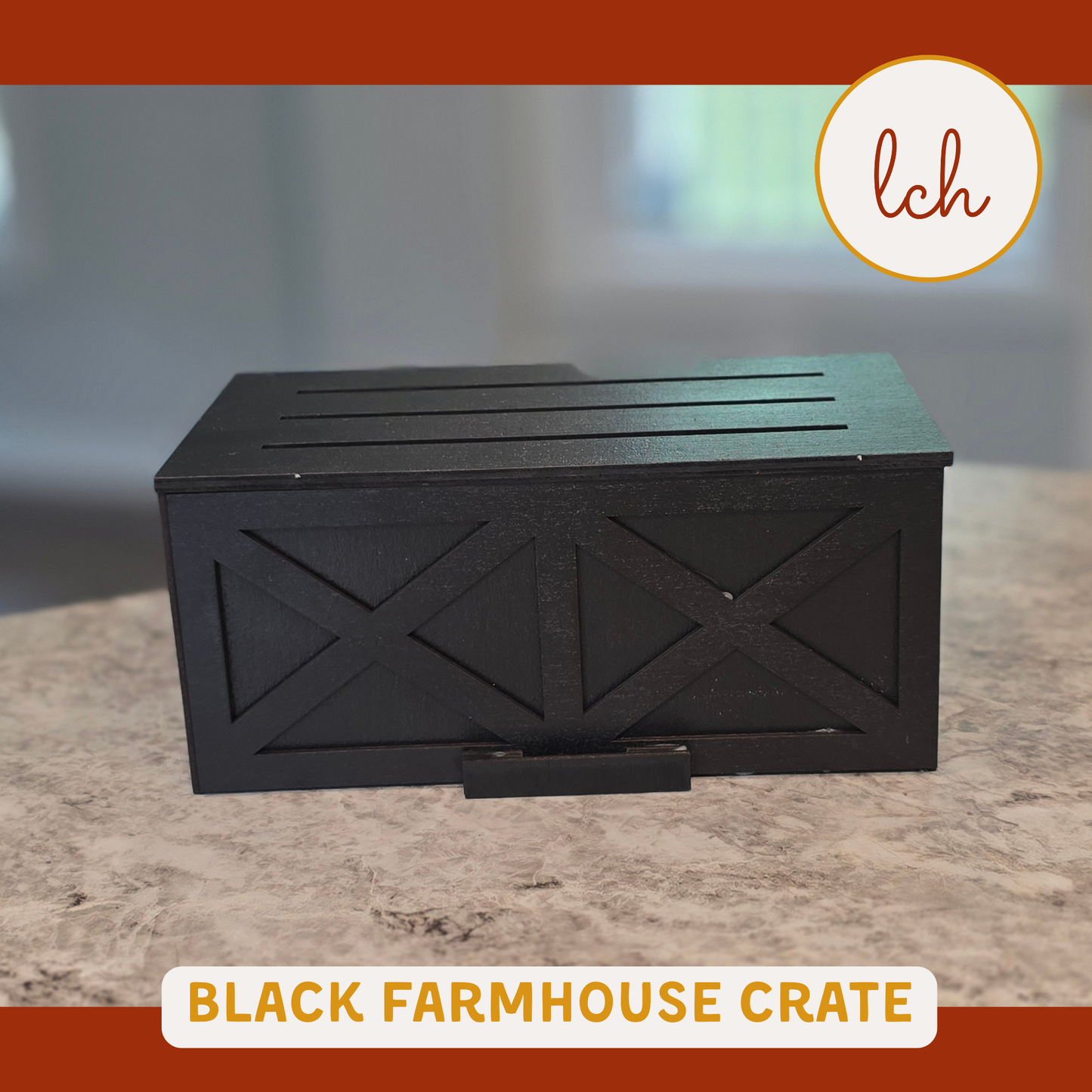 Trunk & Farmhouse Crate Interchangeable Base – Wooden Laser‑Cut, Hand‑Painted Seasonal Base (base only)