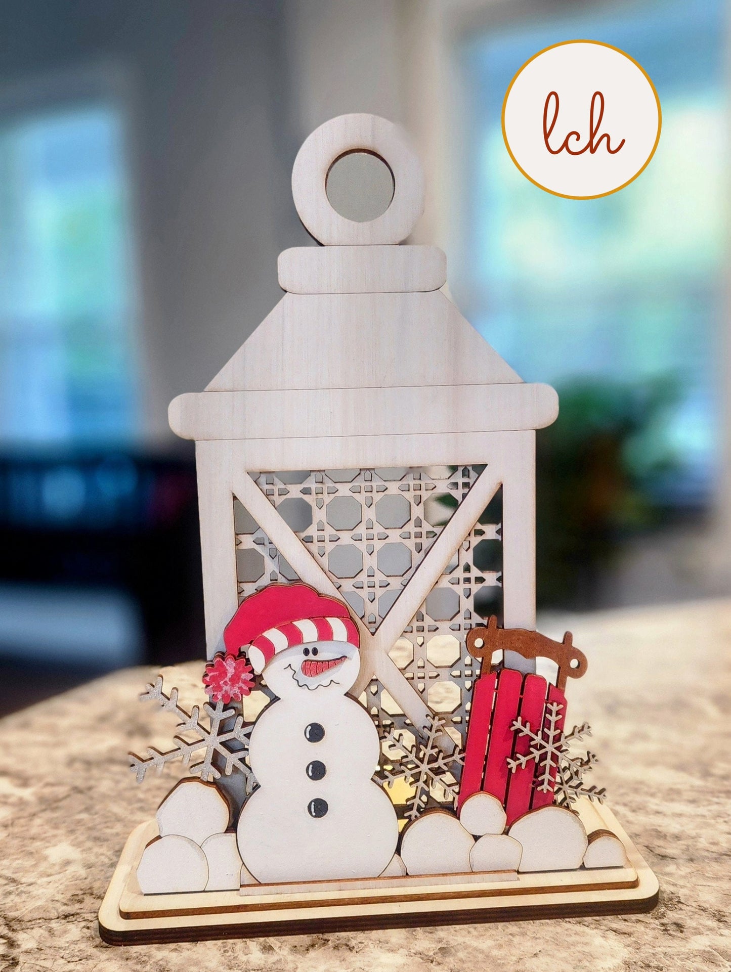 Snowman Winter Lantern Insert (Insert Only)