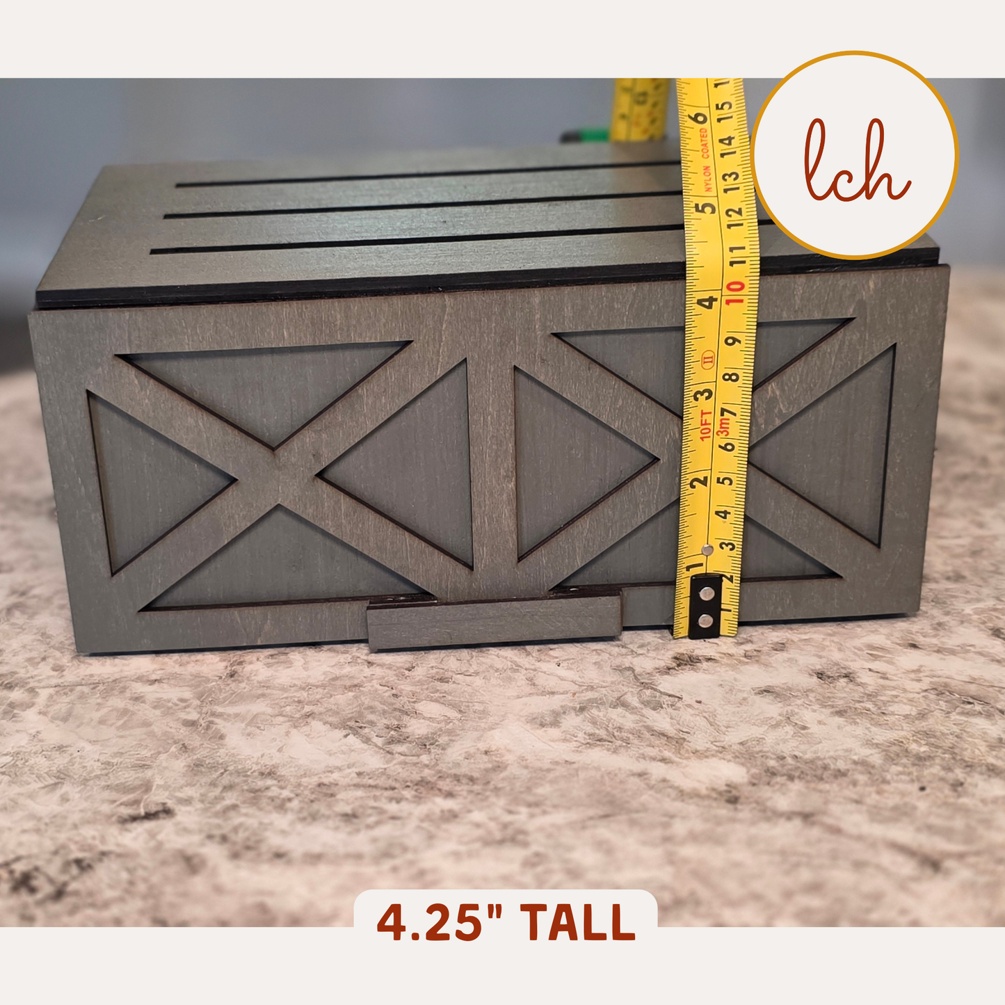 Trunk & Farmhouse Crate Interchangeable Base – Wooden Laser‑Cut, Hand‑Painted Seasonal Base (base only)