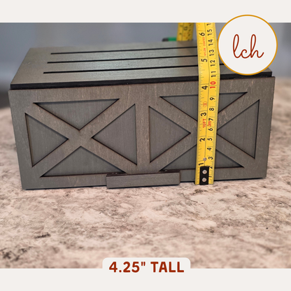 Trunk & Farmhouse Crate Interchangeable Base – Wooden Laser‑Cut, Hand‑Painted Seasonal Base (base only)