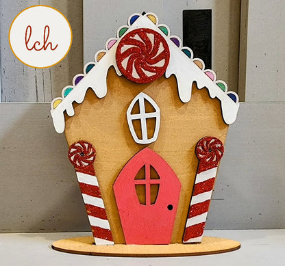 Delightful Wooden Gingerbread Interchangeable Shelf Sitter Inserts - Sugar & Spice for a Festive Christmas Display! (Insert Only)