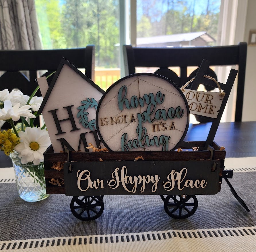 Spread Joy in Your Home with our Happy Home Shelf Sitter Insert (Insert Only)