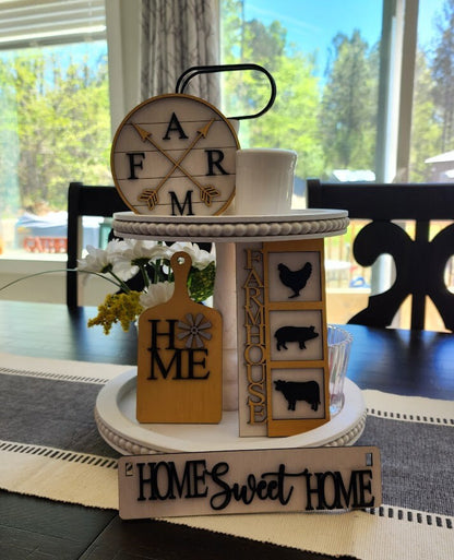 Rustic Charm Shelf Sitter: Handcrafted Farm Home Insert for Cozy Country Décor (Insert Only)