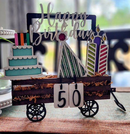 Happy Birthday Shelf Sitter Insert: The Perfect Addition to Your Celebration Décor (Insert Only)