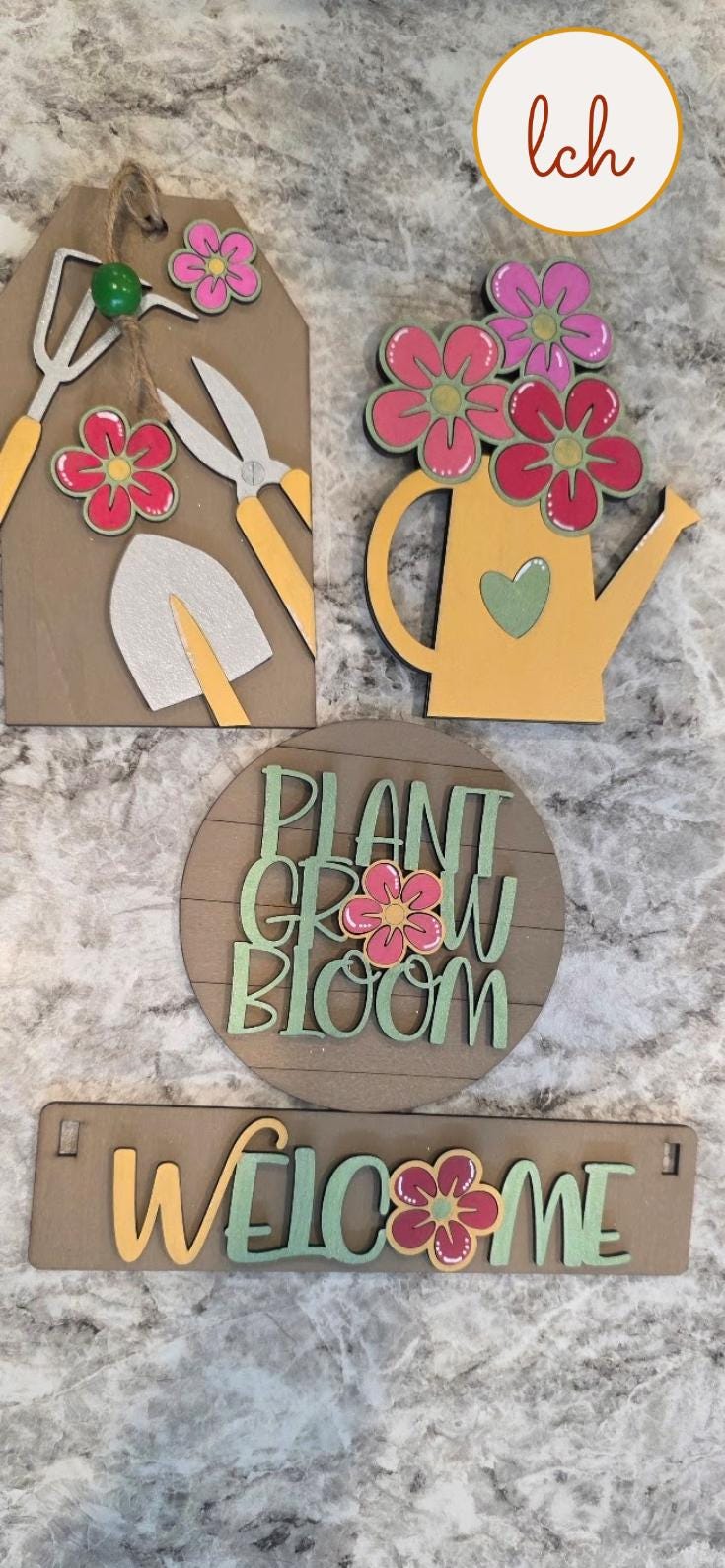 Plant Grow Bloom Spring Wagon/Shelf Sitter Insert (Insert Only)