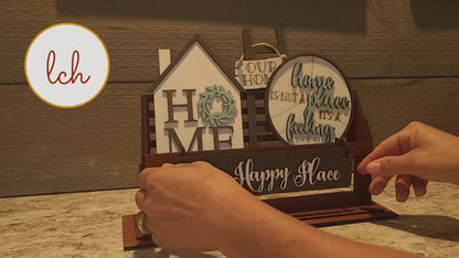 Toad-ally Witchy Frog Halloween Wooden Laser Cut Hand-Painted Wagon & Raised Shelf Sitter Seasonal Insert (insert only)